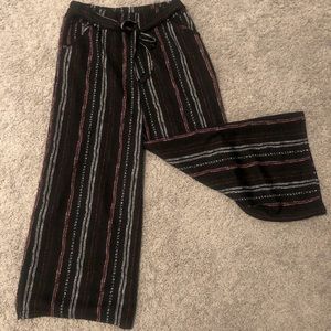 Striped Wide Leg Capris